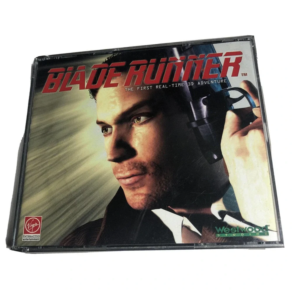 Vtg Blade Runner PC Computer Game 1997 3D Adventure Scifi Futuristic G2 CD-Rom